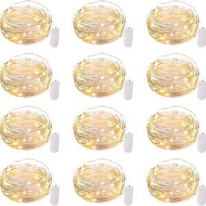 12 Pack‎ LED Fairy Lights Battery Operated String Christmas Party Holiday Lights